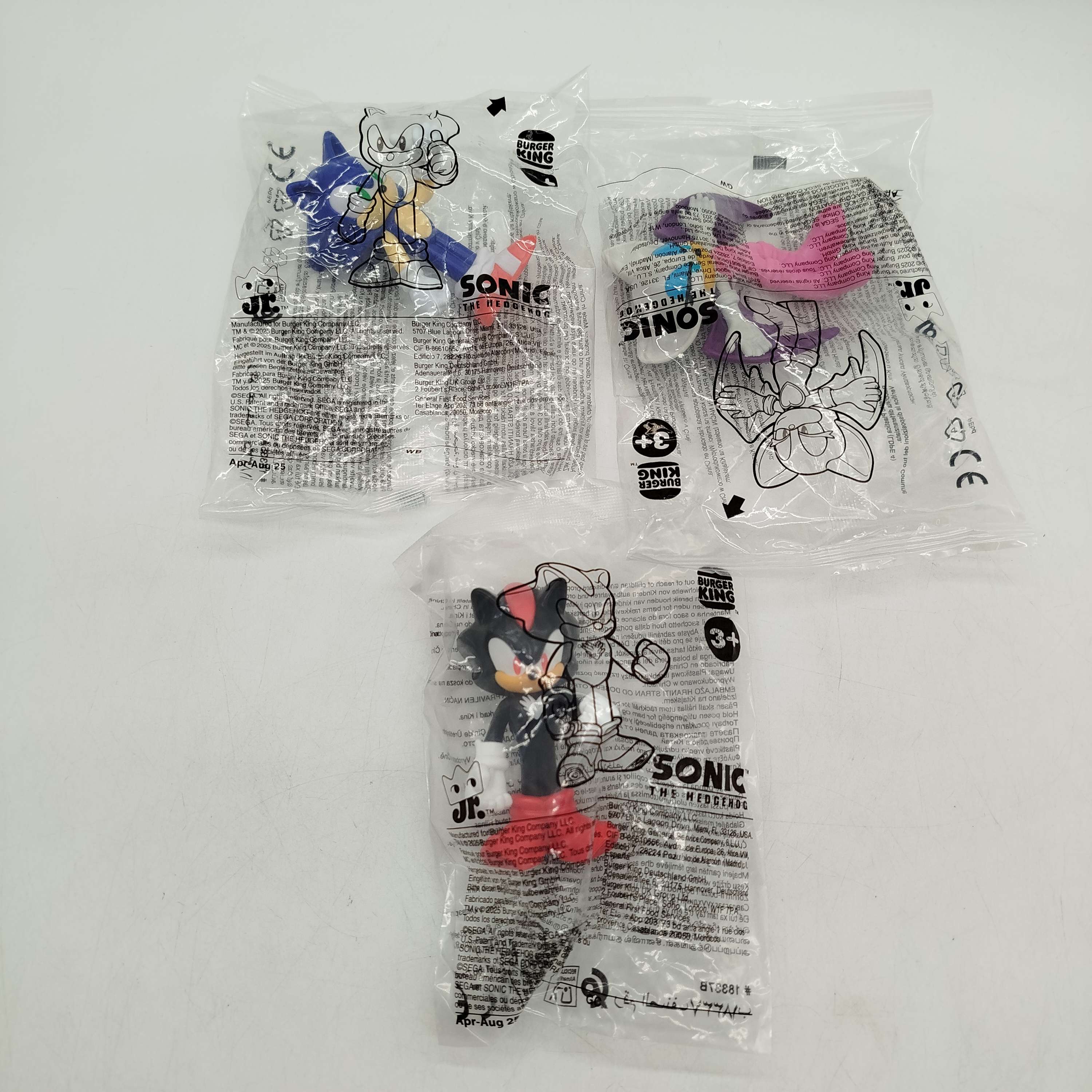 Burger King Bundle Sonic Set von 3 Figuren, neu, ab 3 4 5 Jahre | ✅ geprüft